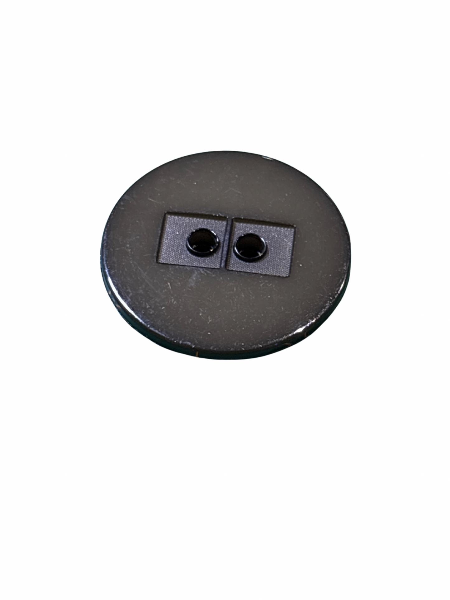 22mm 2 Hole Square Centre Button - Dark Olive
