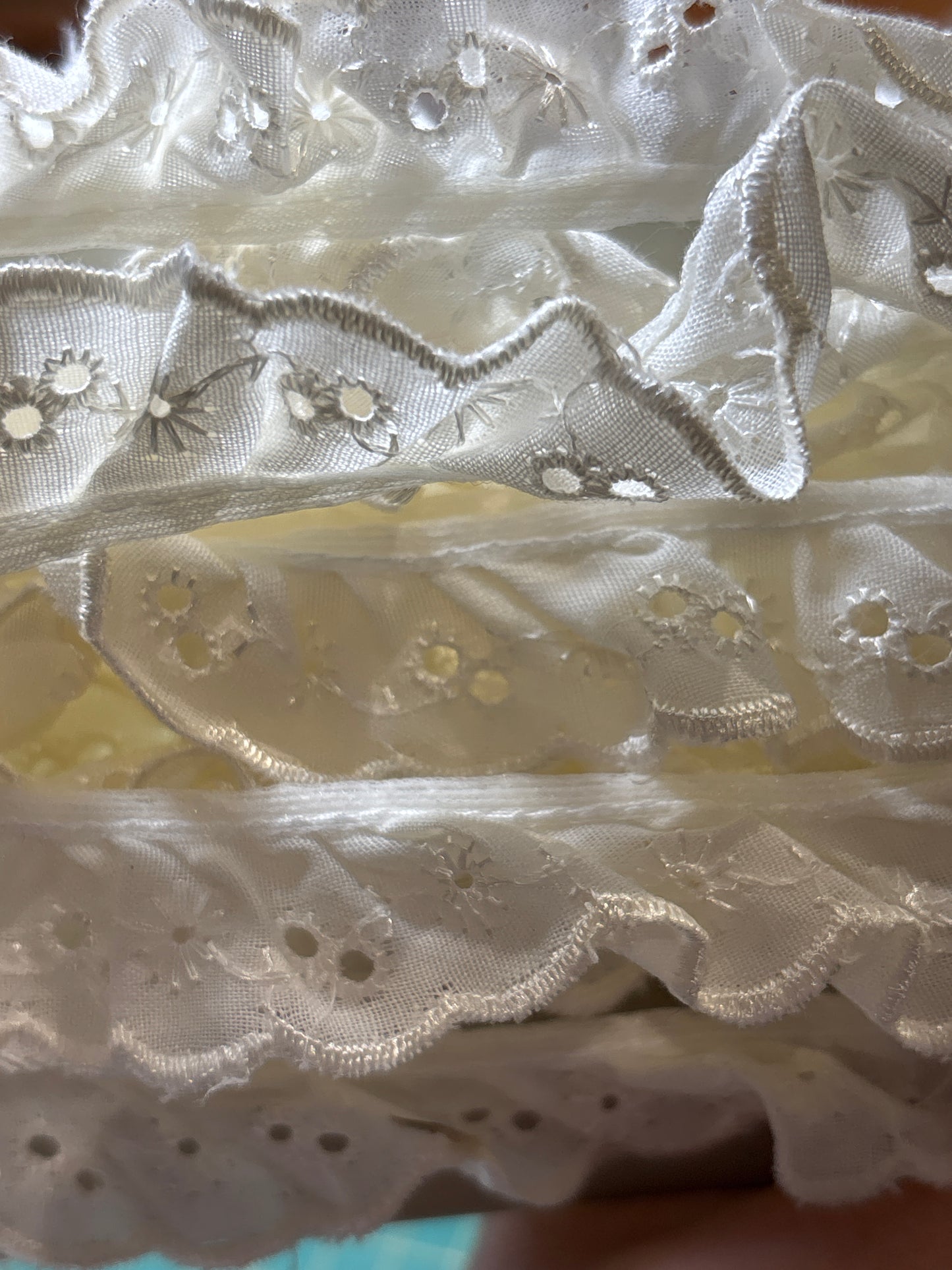 Small Frill 2 Hole Broderie Anglaise Trim (Price Per Metre)