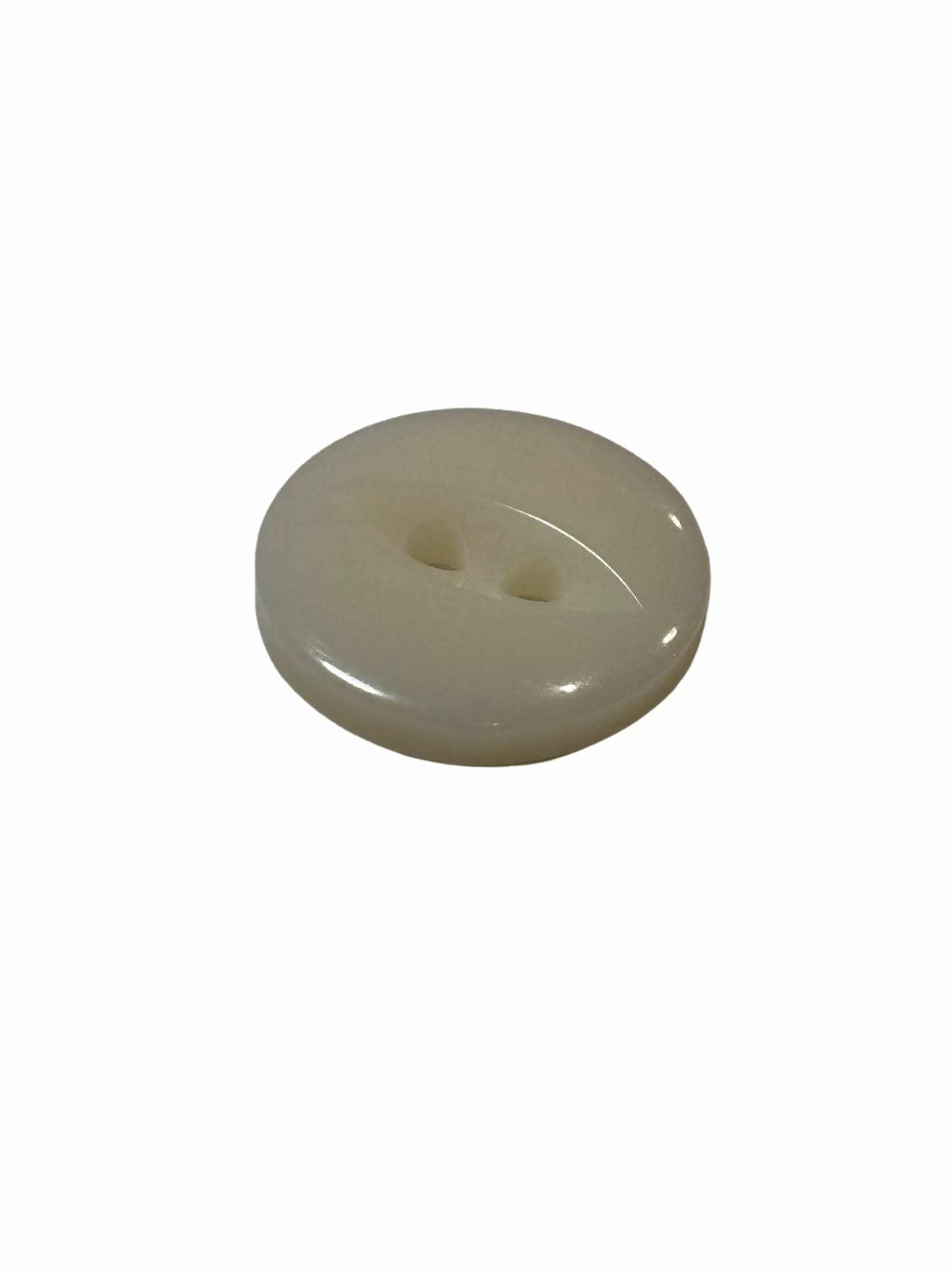 15mm 2 Hole Fish Eye Button - Ivory