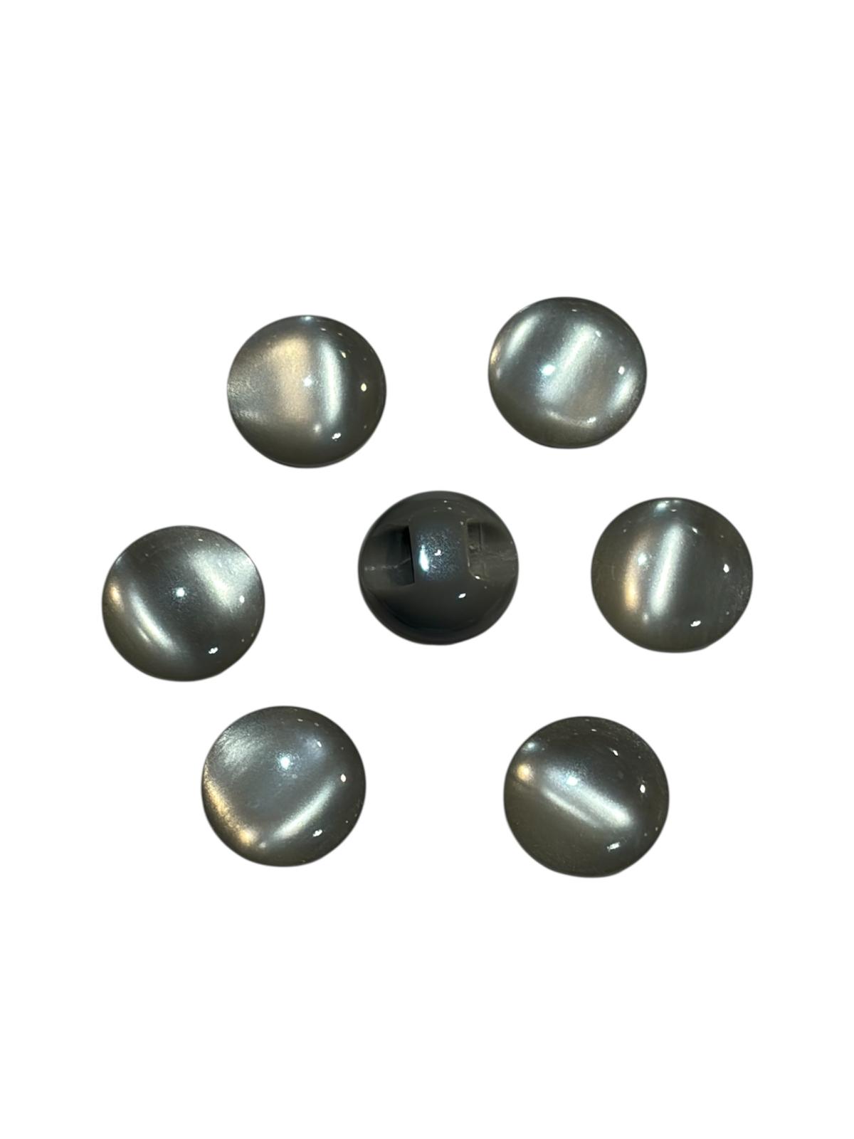 11mm Steel Grey Shank Back Gumdrop Button