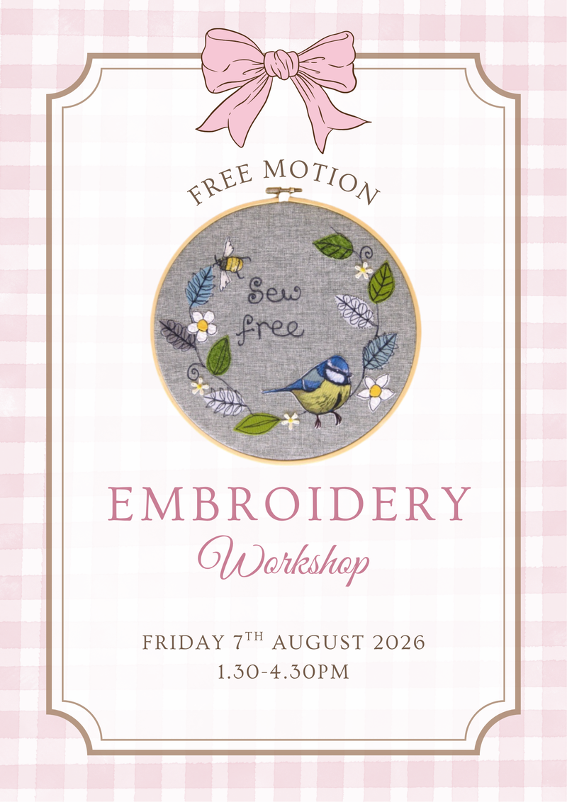 Free-Motion Embroidery Workshop 07/08/2026