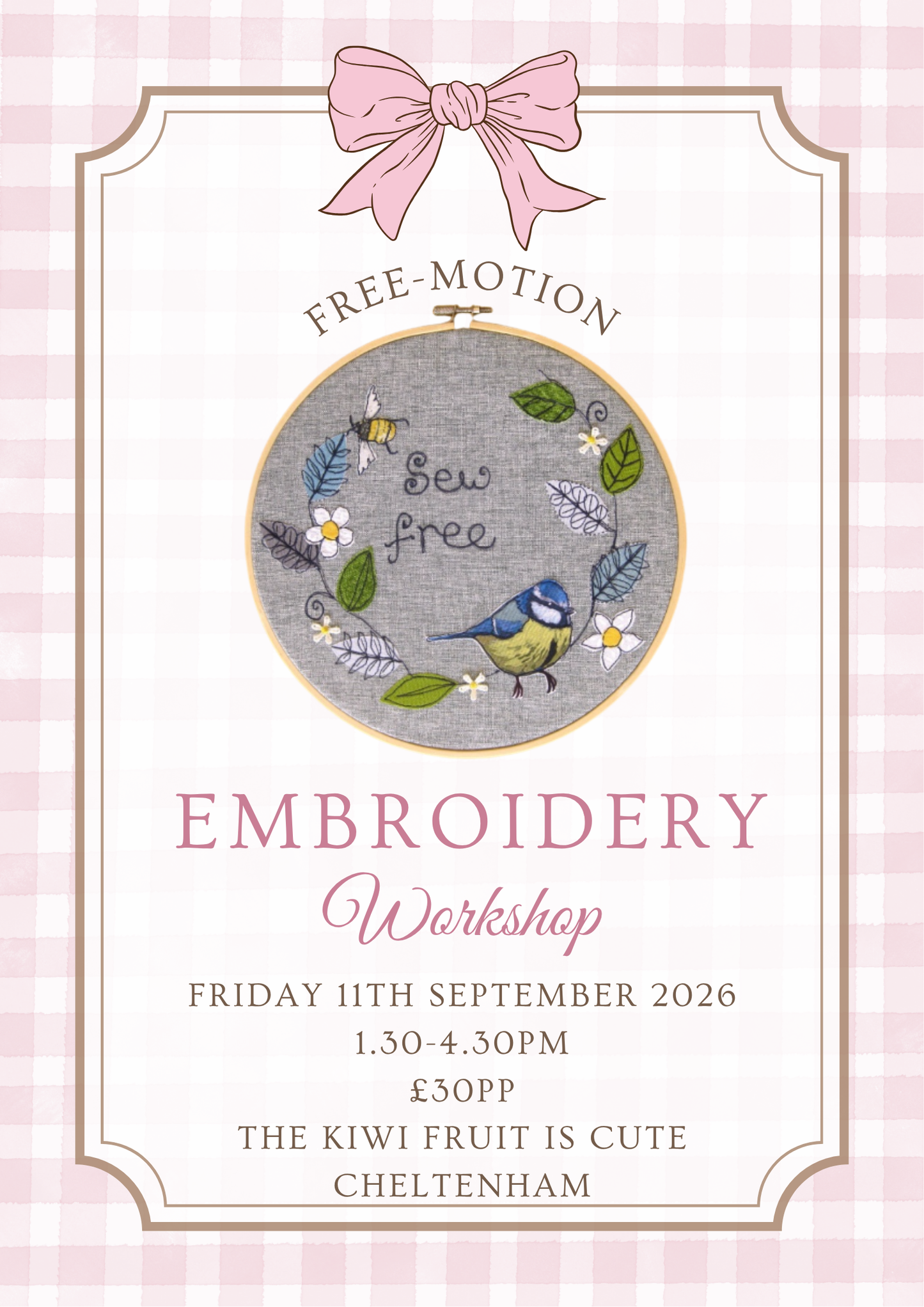 Free-Motion Embroidery Workshop 11/09/2026