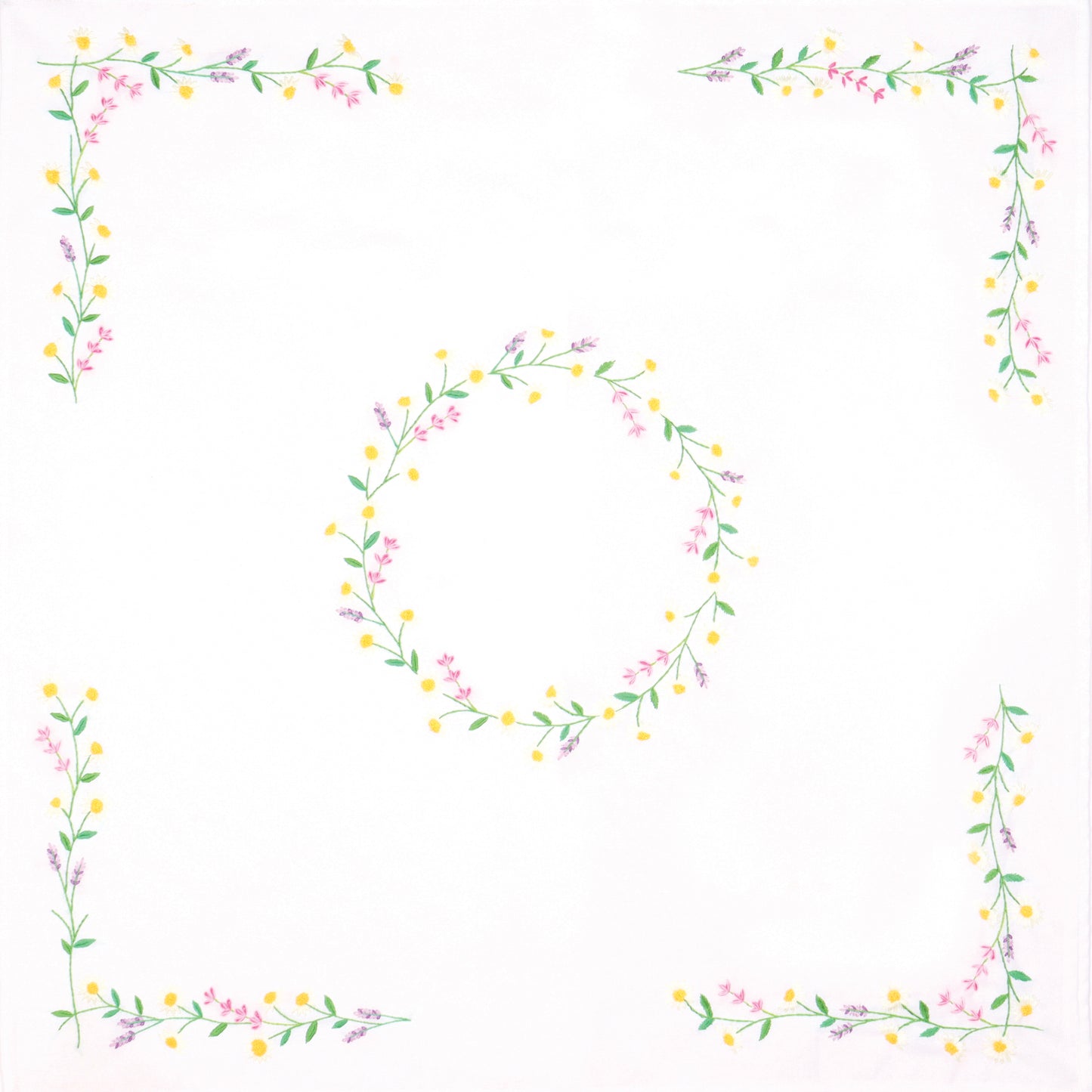 Tablecloth Embroidery Kit - Daisy Chain