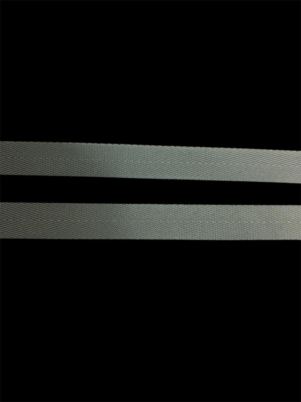 15mm Herringbone Tape - Silver / Grey (Price per 25cm)