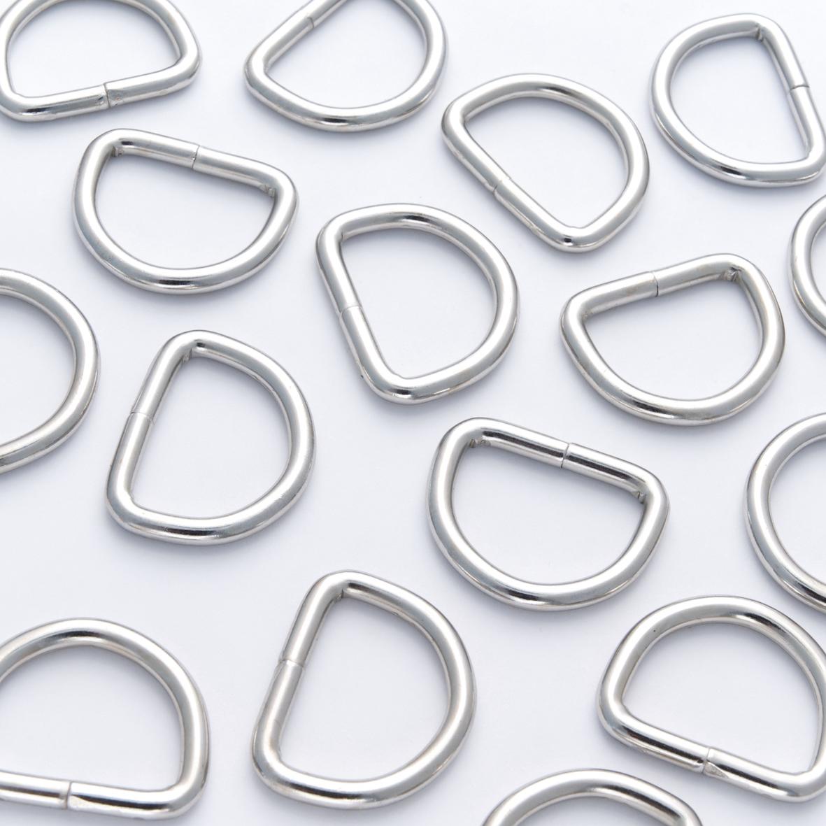 38mm Welded Nickel D Ring