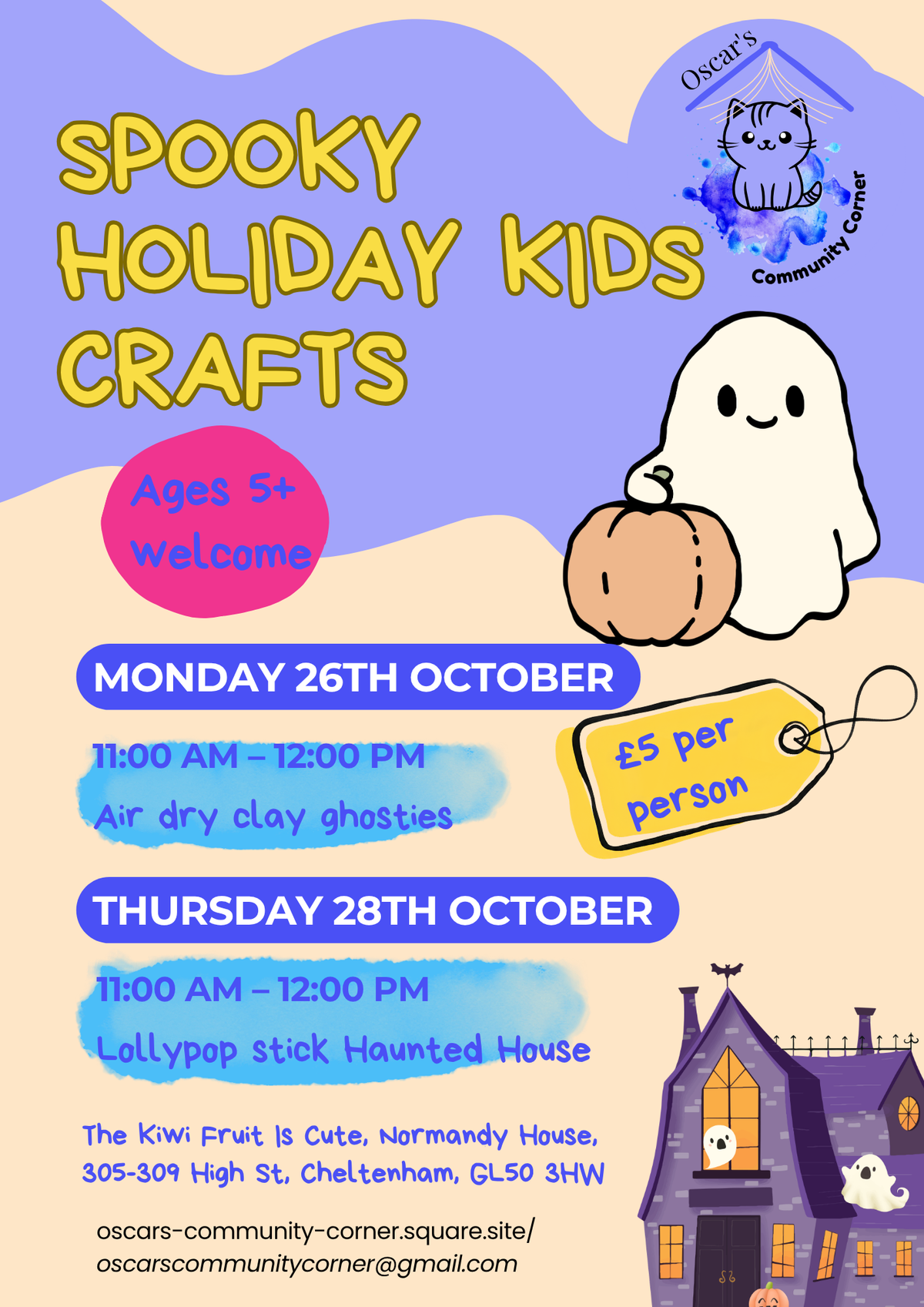 Kids Spooky Holiday Workshops - 26/10/2026 & 29/10/2026