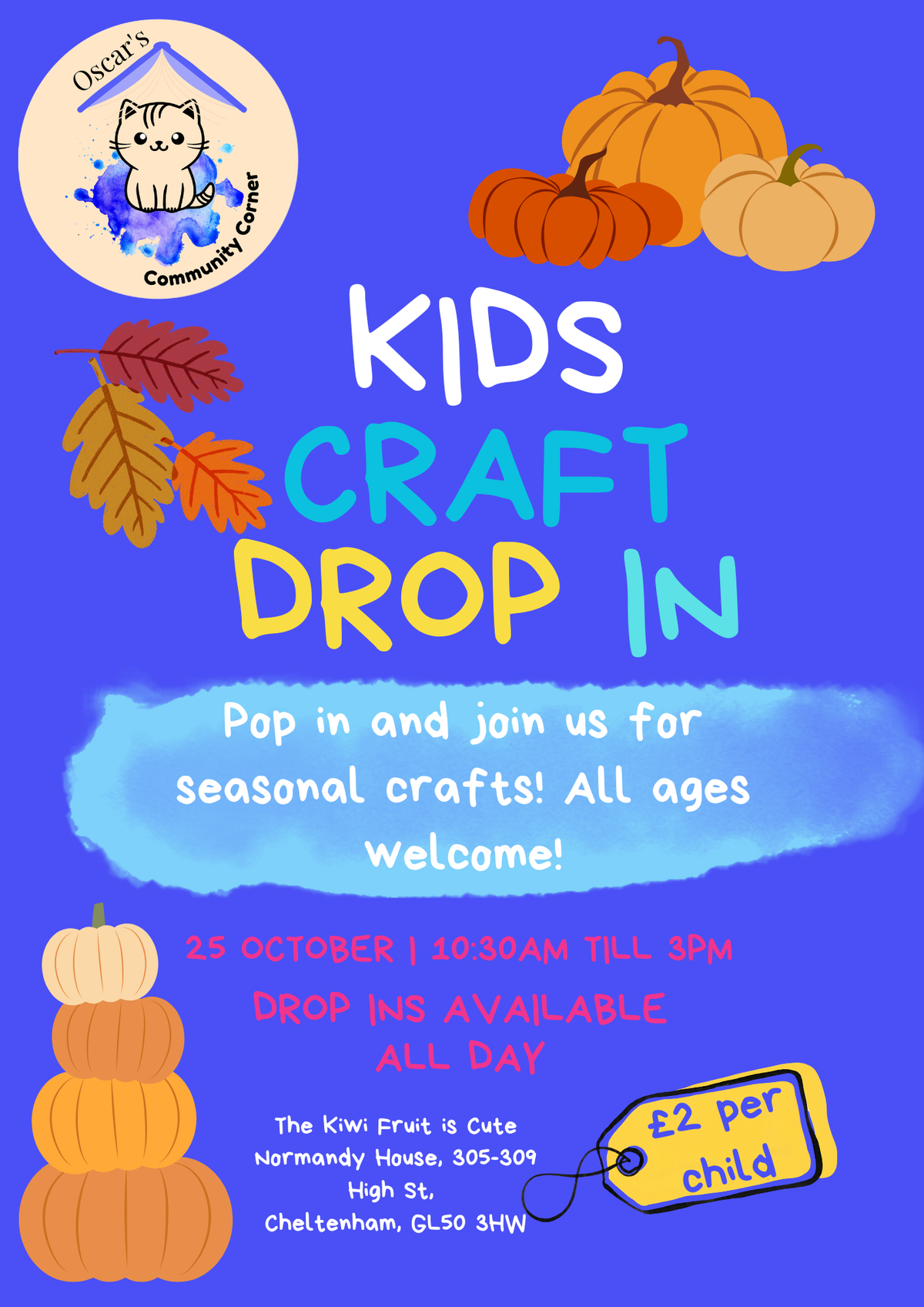 Kids Craft Drop-in - 25/10/2026