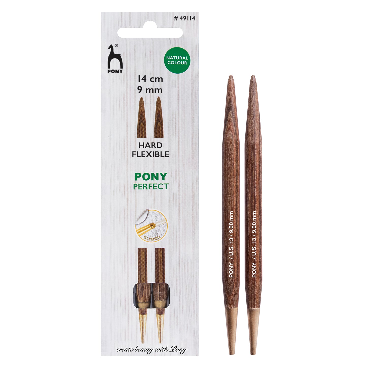Pony Hard Flexible Interchangeable Knitting Needles 14cm 9mm