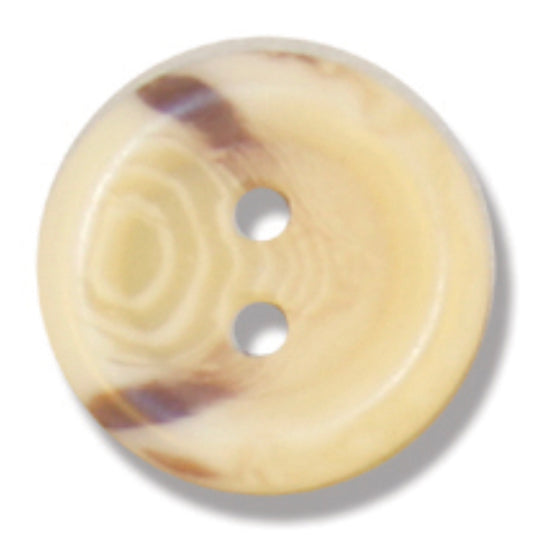 15mm 2 Hole Aran Style Rimmed Button