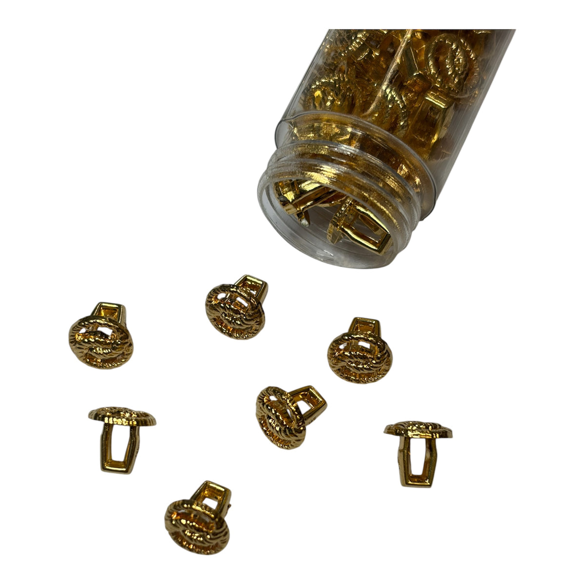 7mm Gold Knot Shankback Button