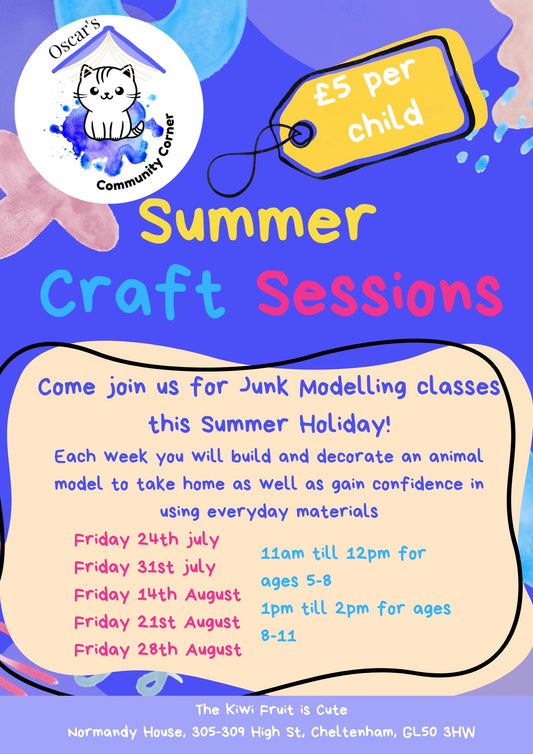 Kids Summer Craft Sessions (Ages 5 -8)