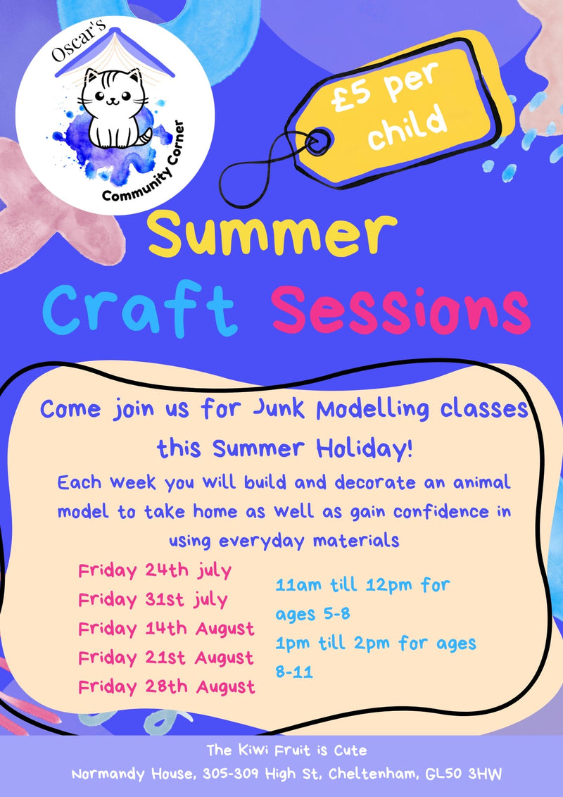 Kids Summer Craft Sessions (Ages 5 -8)