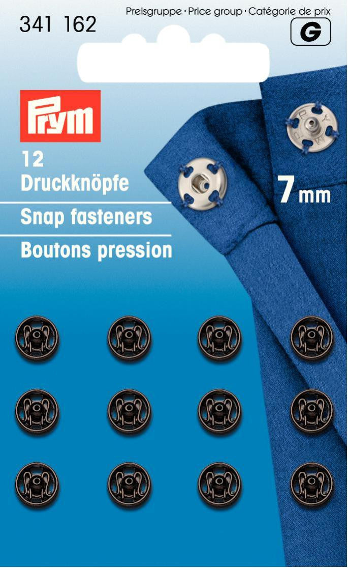 Prym Sew-On Snap Fasteners Various Sizes/ Colours