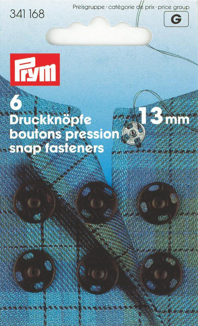 Prym Sew-On Snap Fasteners Various Sizes/ Colours