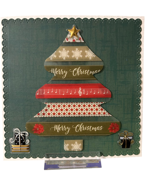 Rosie’s Crafts Merry Christmas Tree Handmade Card
