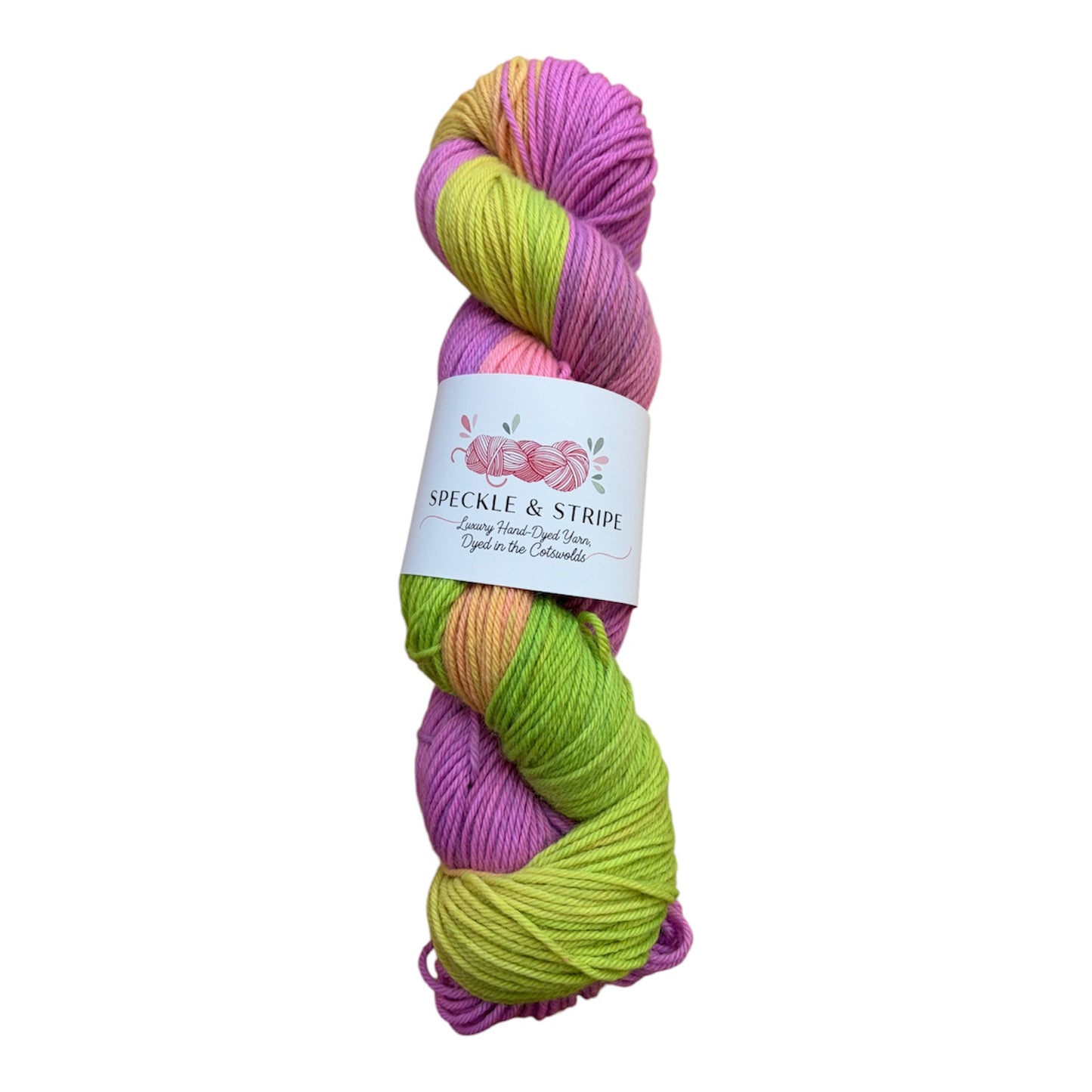 Speckle and Stripe Luxury Hand Dyed Blue Faced Leicester Dk 100g