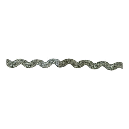 12mm Silver Lurex Ric-Rac Trim (Priced per 25cm)