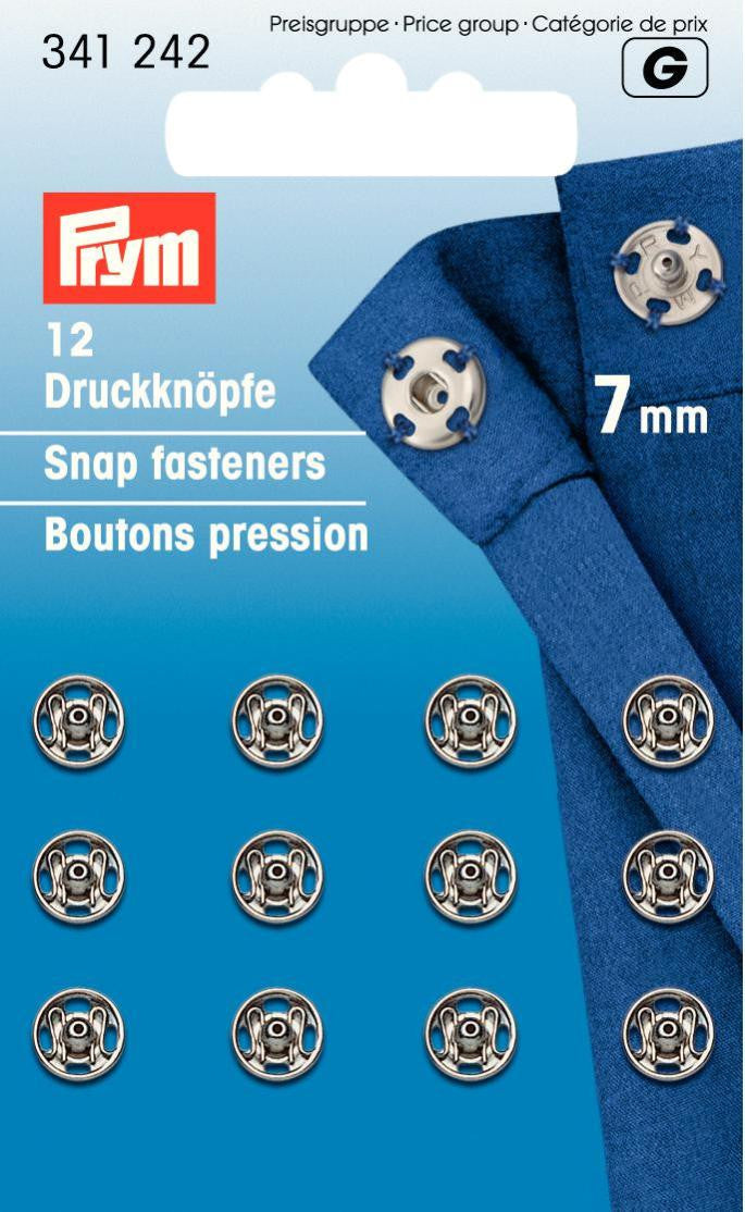 Prym Sew-On Snap Fasteners Various Sizes/ Colours