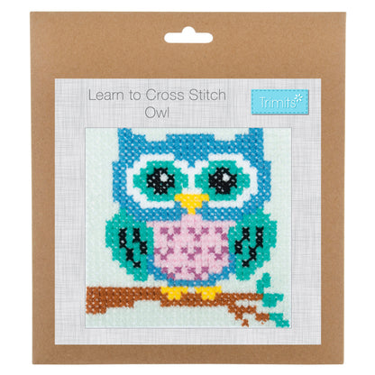 Trimits Learn to Cross Stitch Kit Owl