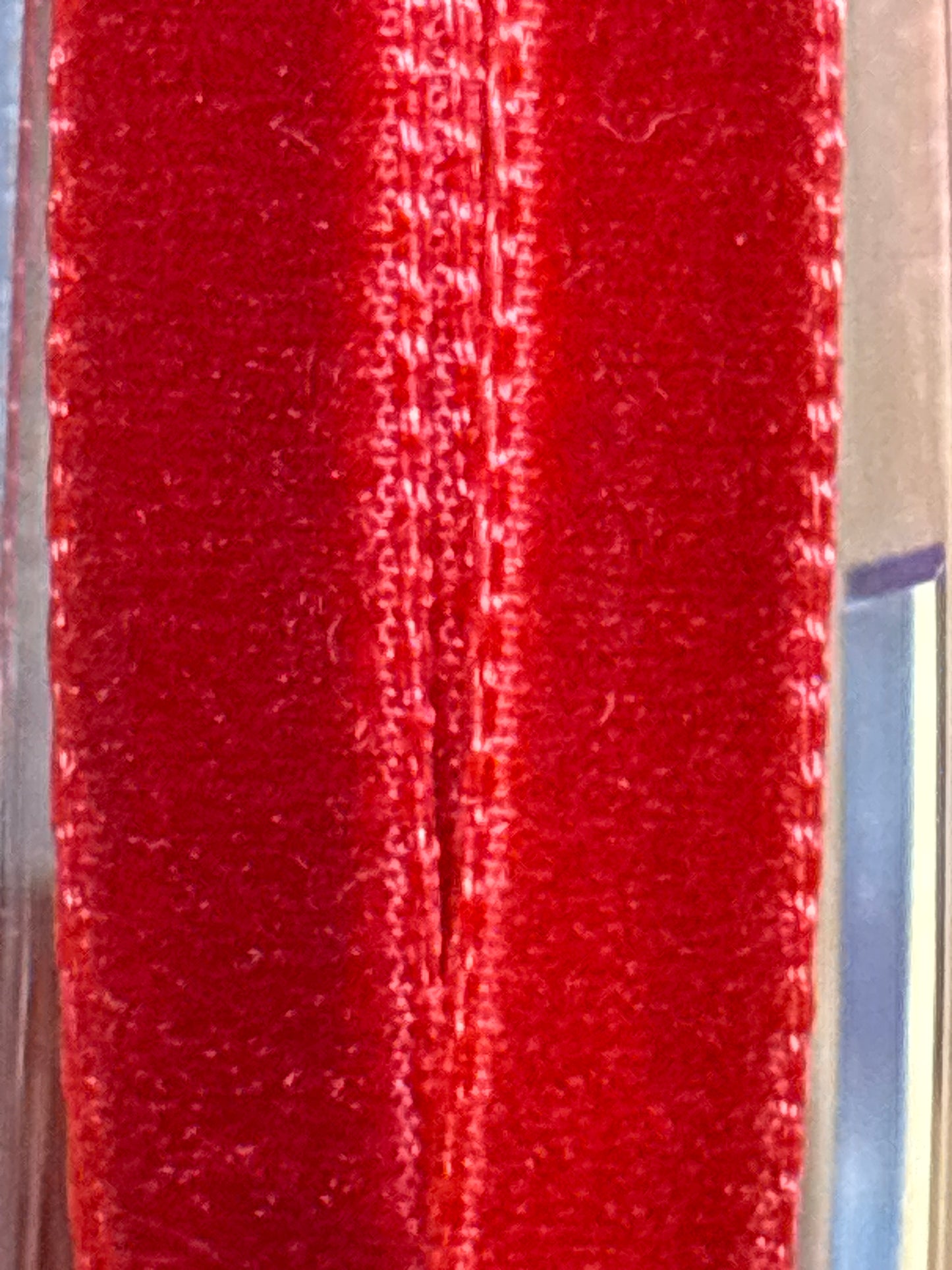 7mm Red Velvet Ribbon (Price per 25cm)