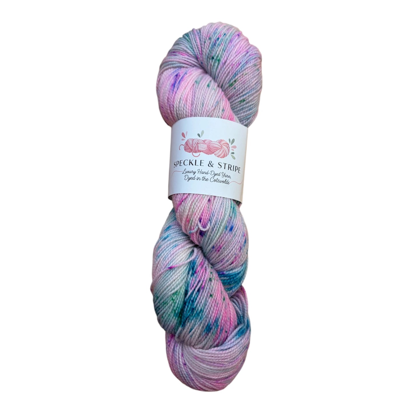 Speckle and Stripe Luxury Hand Dyed High Twist 4-Ply Sock Yarn (Various Colours)