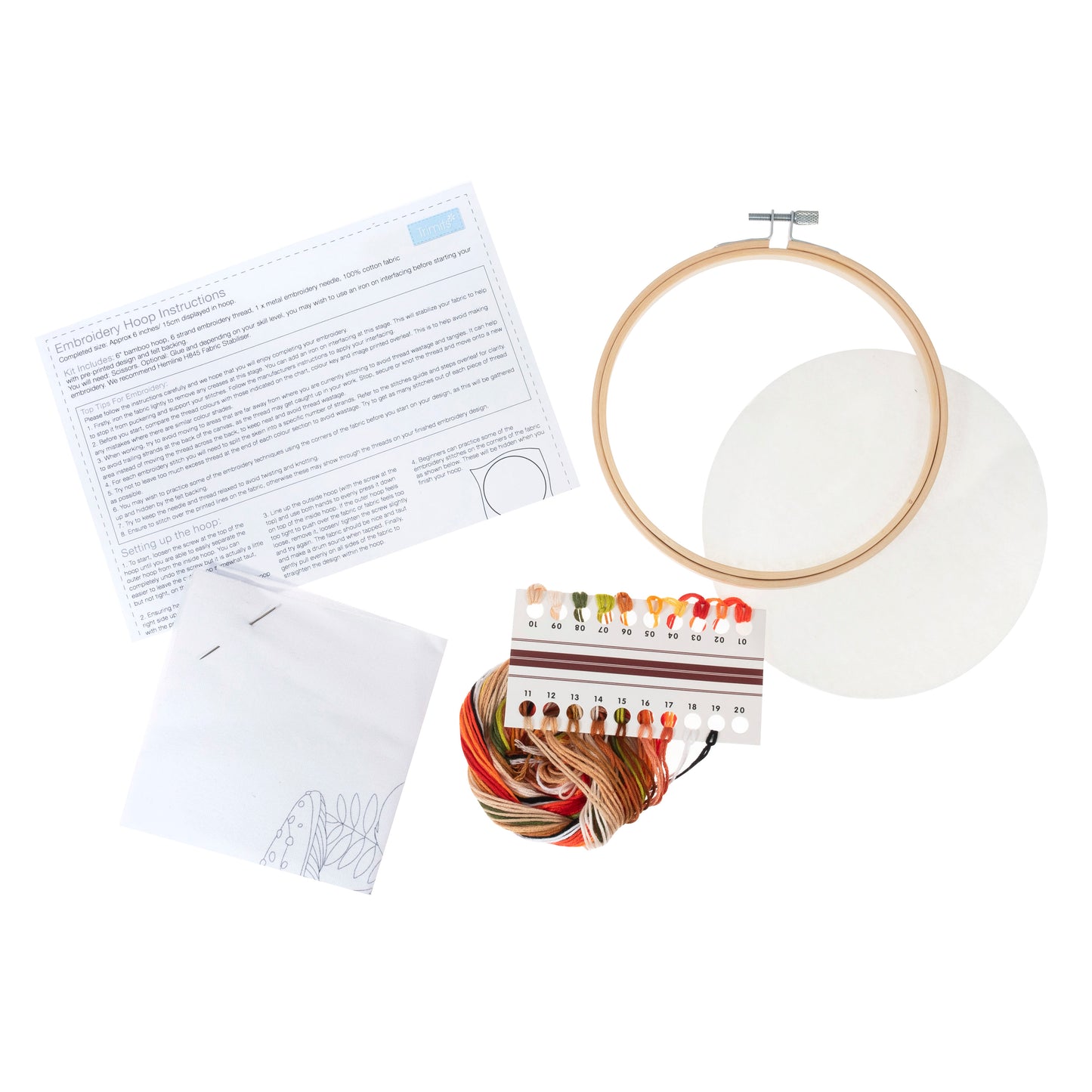 Trimits Toadstool Embroidery Hoop Kit