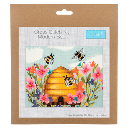 Trimits Counted Cross Stitch Kit Large Modern Bee