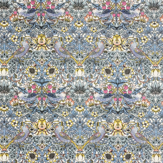 (April 2026) Strawberry Thief Cornflower 100% Cotton Percale Fabric (price per 25cm)