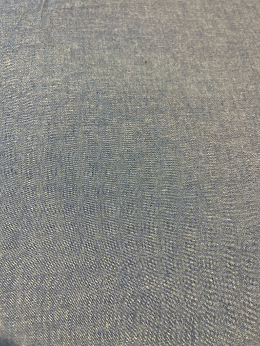 Chambray Denim Blue Cotton Fabric (Price Per 25cm)