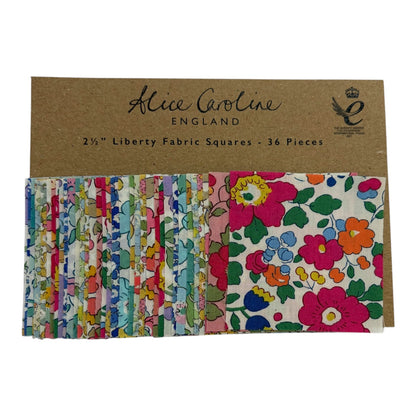 Alice Caroline Liberty 2.1/2” Fabric Squares 36pc (various colours)