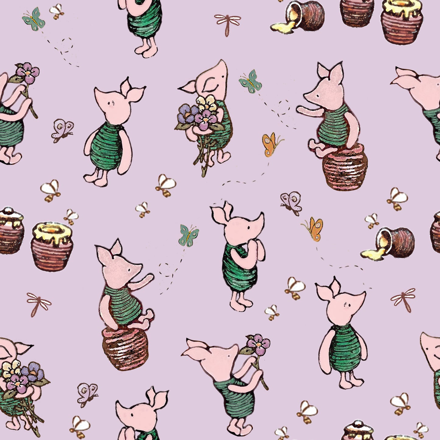 Winnie the Pooh 100% Cotton Fabric Fat Quarter Bundle