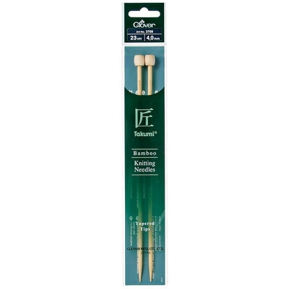 23cm Clover Single-Ended Knitting Pins - Takumi Bamboo (2mm - 7.00mm)
