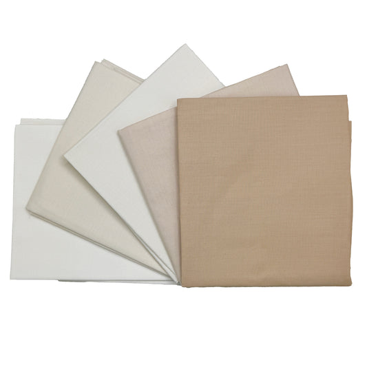 Pure Percale 100% Cotton Fat Quarter Bundles (various colours)