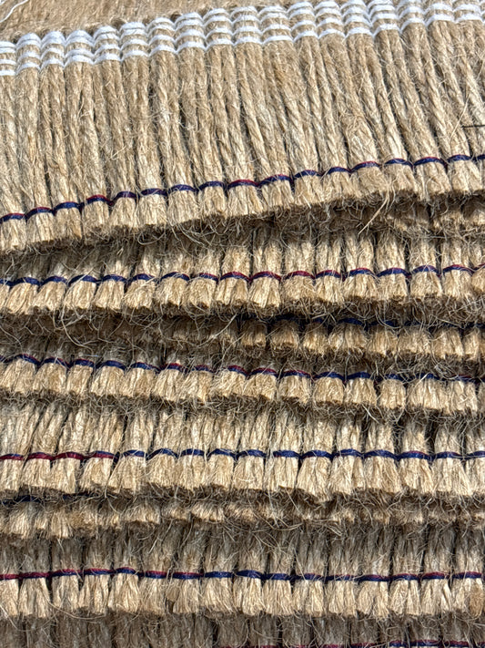 40mm Natural Jute Ruche Fringe (Price per 25cm)