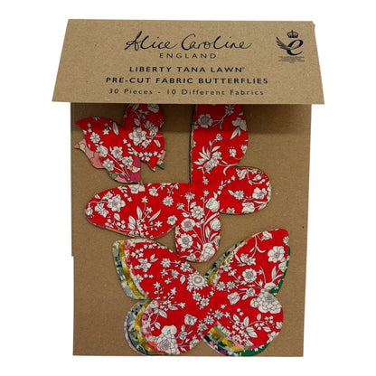 Alice Caroline Liberty Pre - Cut Fabric Butterflies (various colours)