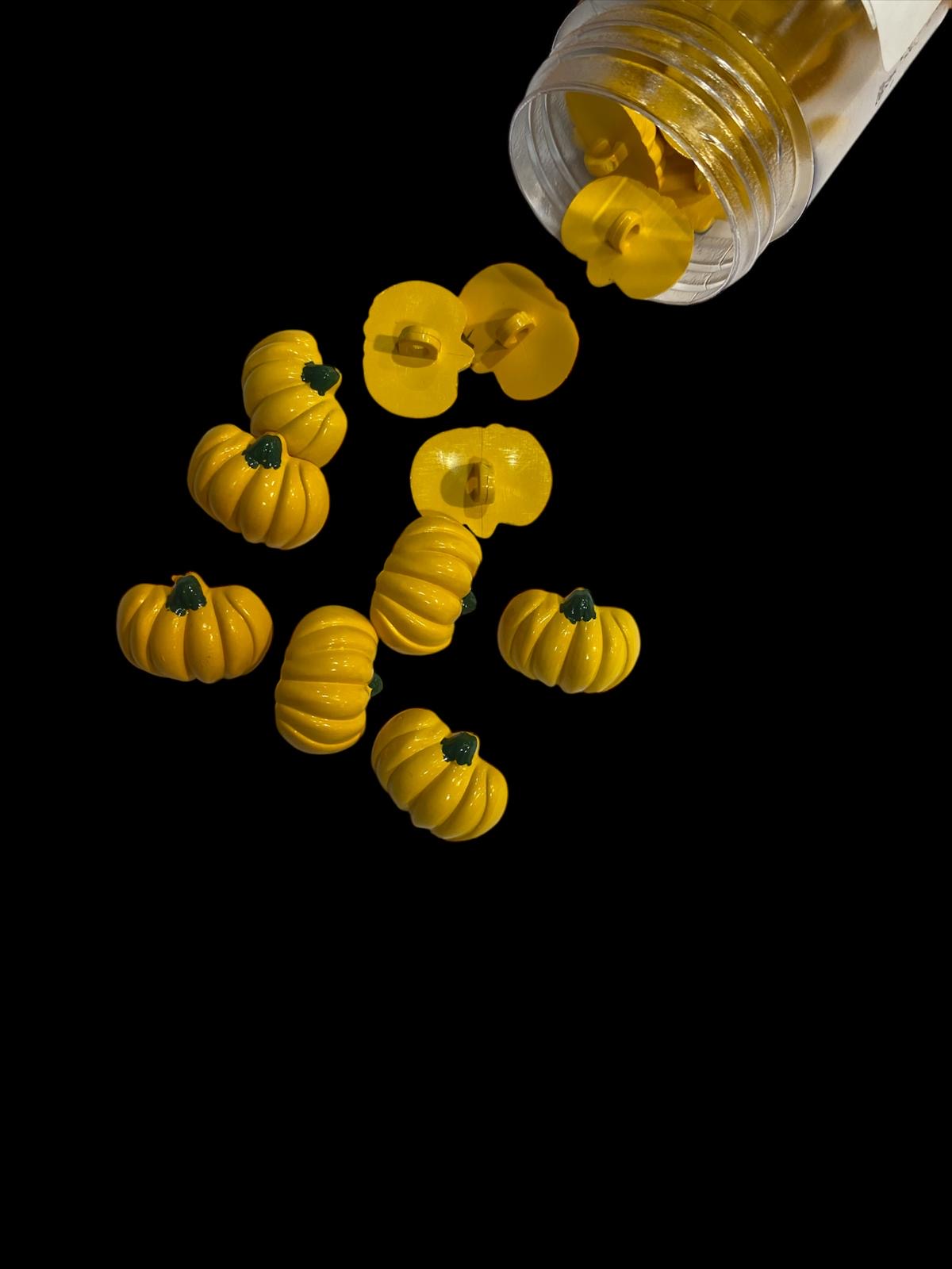 18mm Yellow Pumpkin Shankback Button