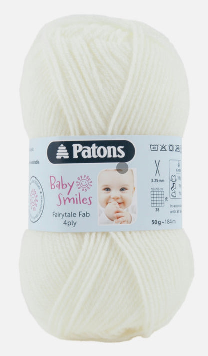 Patons Fairytale Fab 4 Ply(50g) - Baby Smiles (Available in 7 Colours)