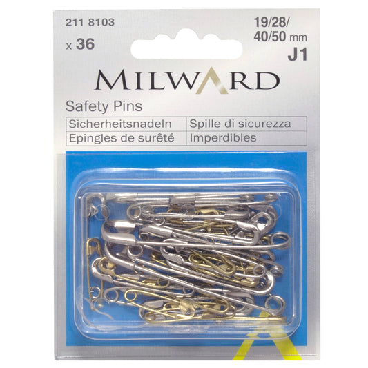 19, 28, 40 & 50mm Milward Safety Pins