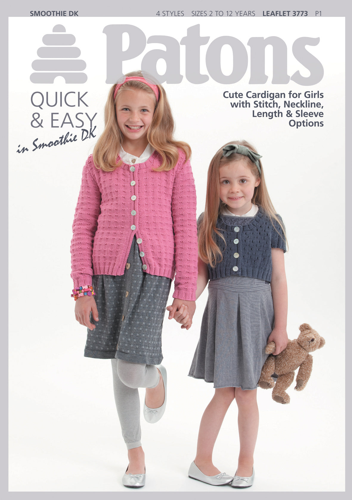 Patons Girls Cardigan Knitting Pattern