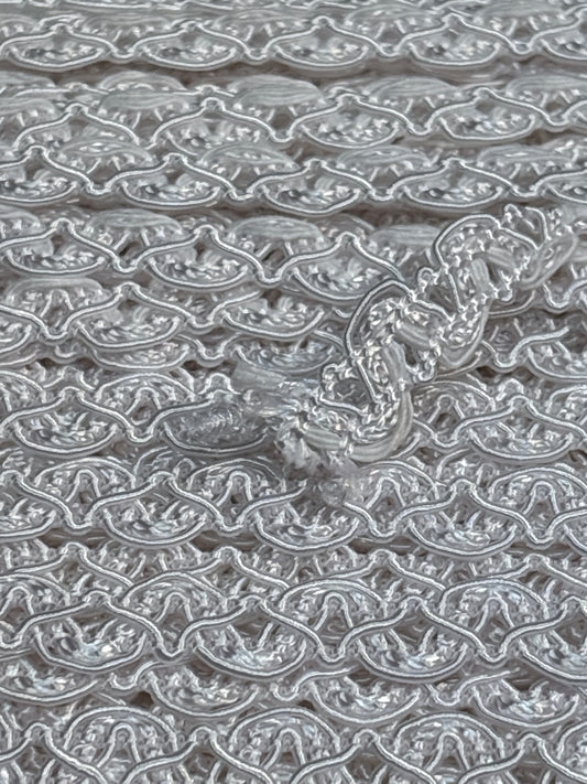 10mm Y Braid Trim - White (Price per 25cm)