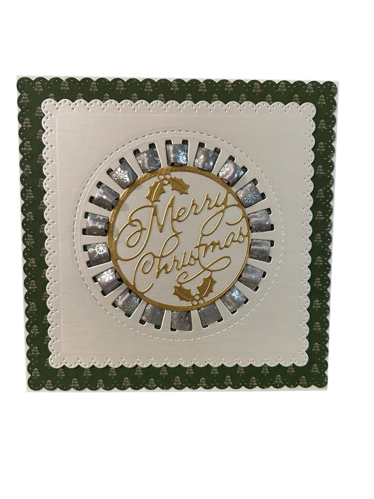 Rosie’s Crafts Golden Merry Christmas Handmade Card