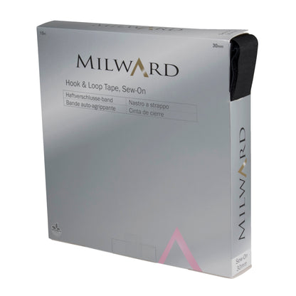 30mm Milward Sew-On Hook and Loop Tape (Price per 25cm)
