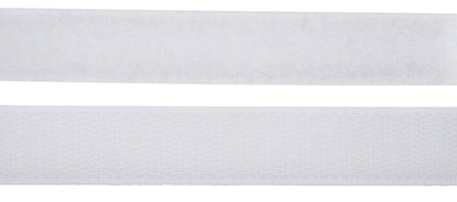 20mm Milward Stick on Hook and Loop Tape  - Black or White (Price per 25cm)