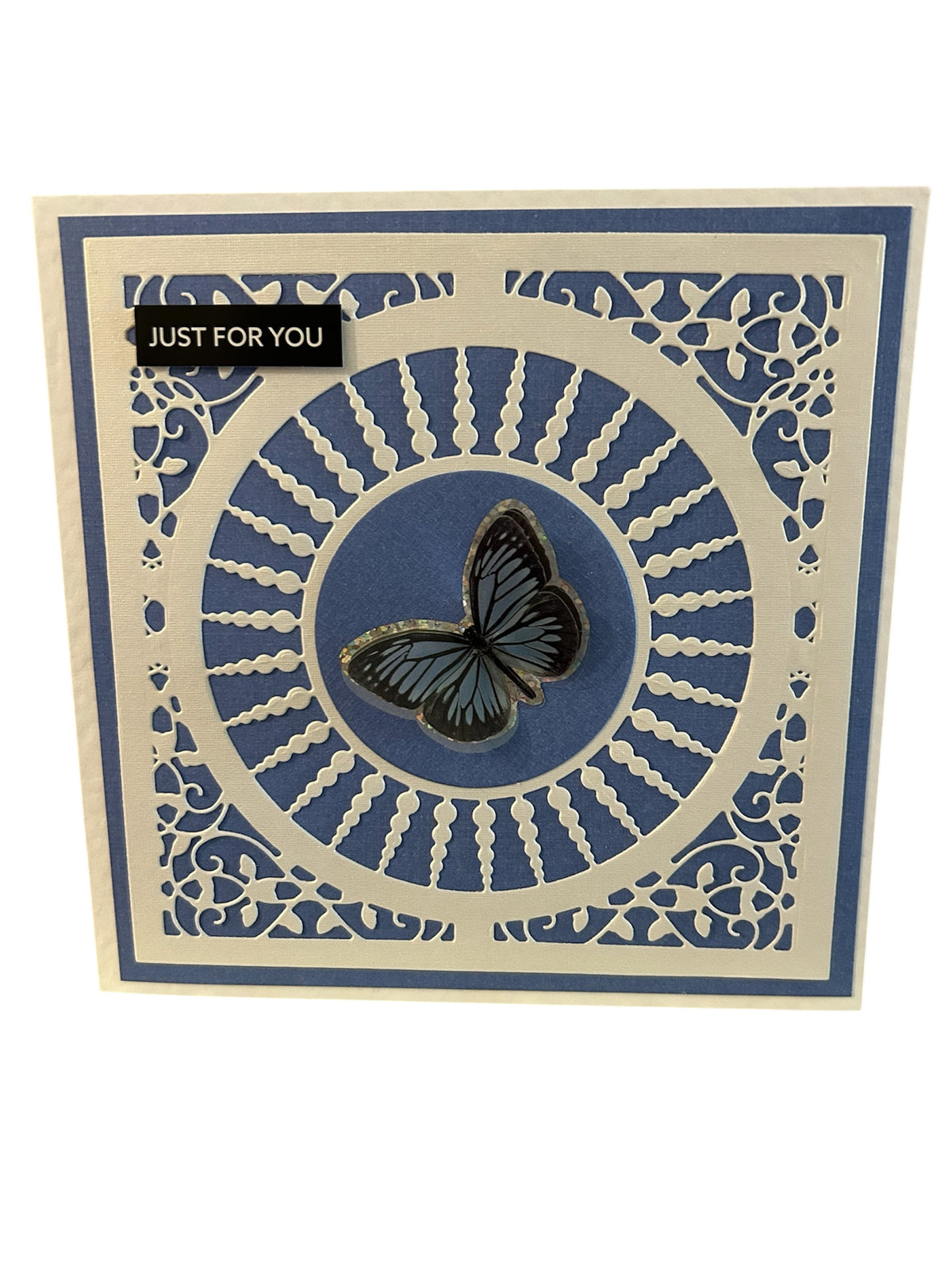 Rosie’s Crafts Butterfly Just For You Handmade Greetings Card