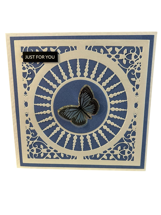 Rosie’s Crafts Butterfly Just For You Handmade Greetings Card