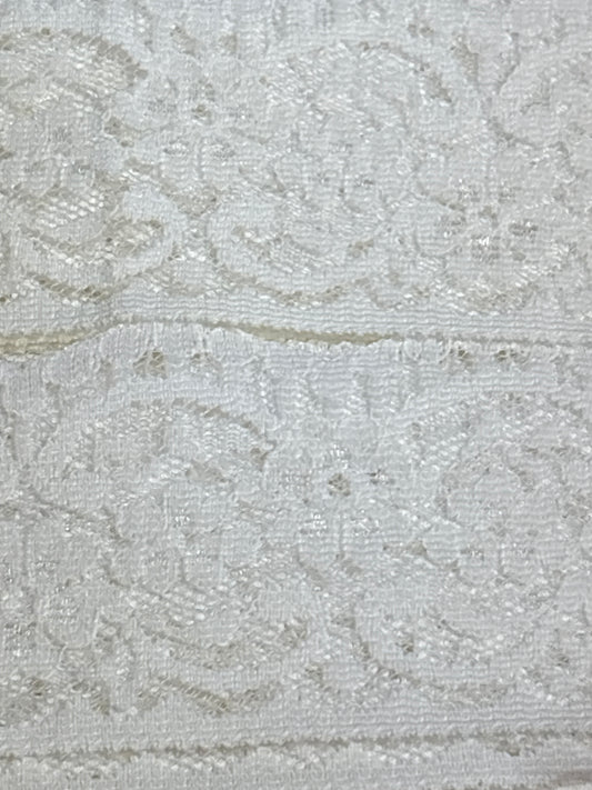 57mm Nylon Lace Trim - White (Price per 25cm)