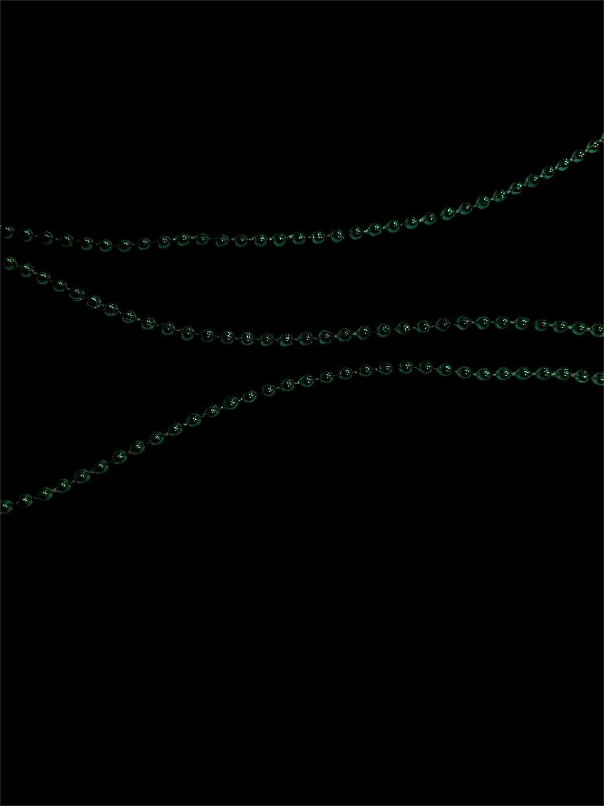 Green Strung Mardi Gras Beads (Price per 25cm)