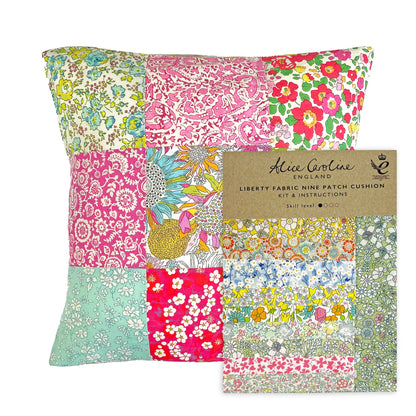Alice Caroline LibertyFabric Nine Patch Cushion Kit (Various Colours)