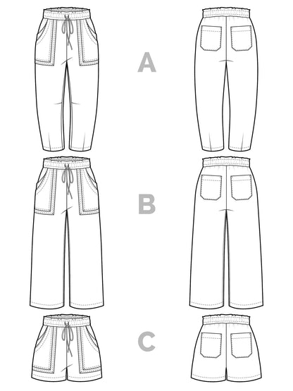 Closet Core Sepia No.41 Pants and Short Pattern (physical pattern)