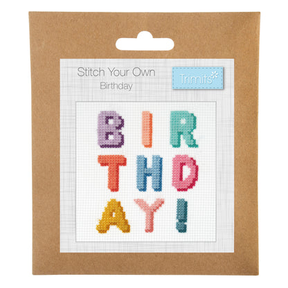 Trimits Counted Cross Stitch Kit Mini Birthday
